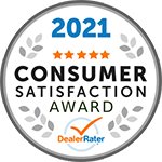 DealerRater 2021 Consumer Satisfaction Award Winner